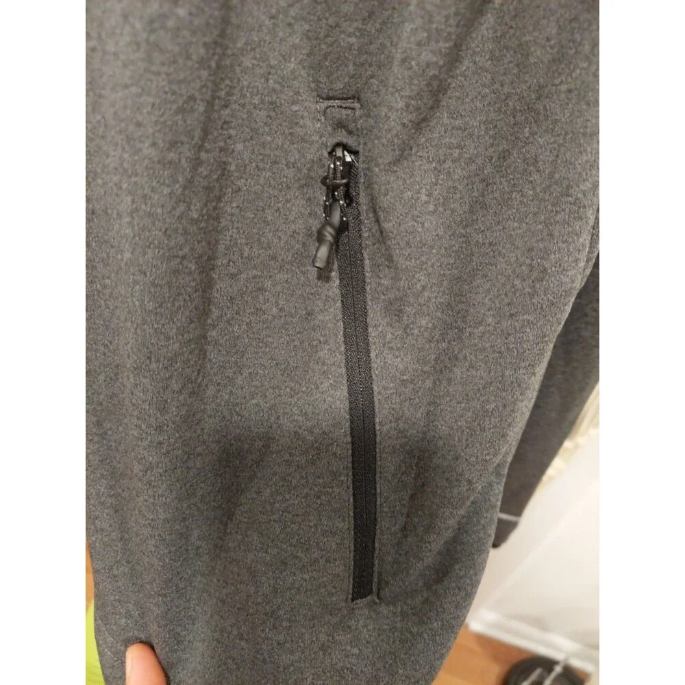 Delta Airline Promo Uplift Logo Employee Full Zip Reflective Strips Gray Jacket